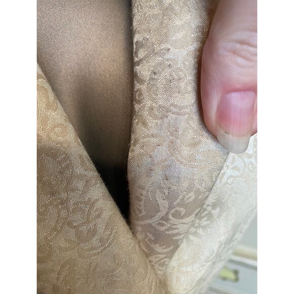 vintage y2k cream brocade fitted suit jacket s/m wedding formal rehearsal dinner - Picture 3 of 7